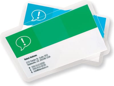 21x GBC Card lamineerhoes 54x86mm, 250 micron (2x125 micron), pak a 100 stuks