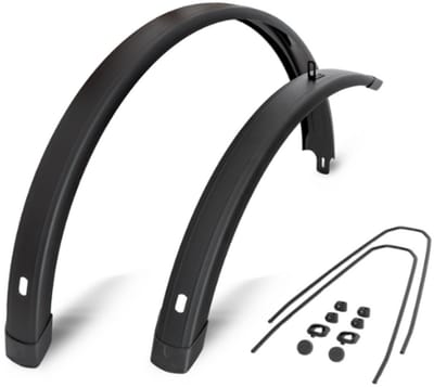 EF spatbord set Tempo Square 28 inch 58mm zwart