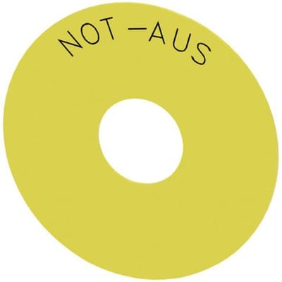 Siemens 3SU1900-0BC31-0AS0 3SU19000BC310AS0 Onderlegring Rond (Ø) 75 mm NOT-AUS Geel, Zwart 10 stuk(s)