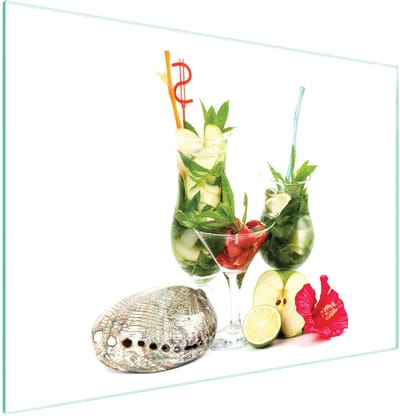 TMK ArtDeko Serie - Snijplank van Gehard Glas - 40x30 cm - Ovale Hoeken - Siliconen Noppen