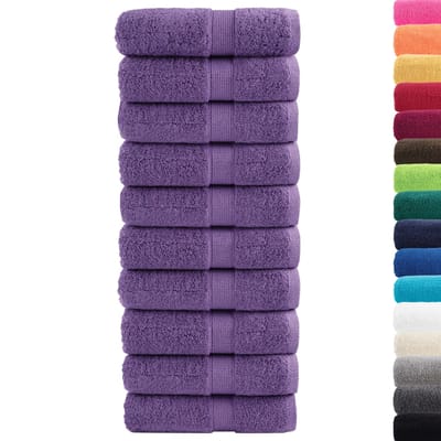 vidaXL - Premium - washandjes - SOLUND - 10 - stuks - paars - 30x30 - cm - 600 - g/m2