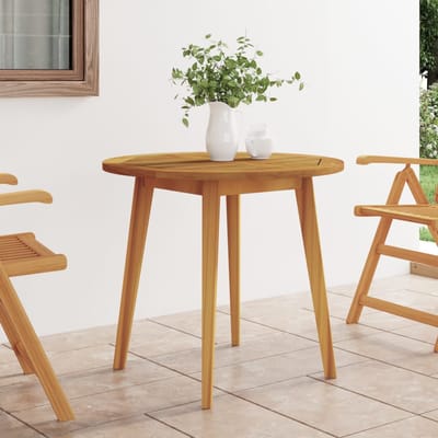 vidaXL - Tuintafel - Ø85x75 - cm - massief - acaciahout