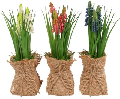 Kunstbloem in pot Muscari H20cm- Countryfield- Voorjaar- Landelijk