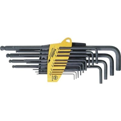Wiha Inbus Haakse schroevendraaierset 0.05 inch, 1/16 inch, 5/64 inch, 3/32 inch, 7/64 inch, 1/8 inch, 9/64 inch, 5/32 inch, 3/16 inch, 7/32 inch, 1/4