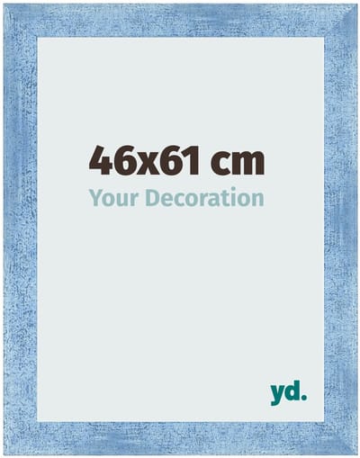 Your Decoration - Fotolijst 46x61 cm - MDF - Helder Blauw Geveegd - Pisa