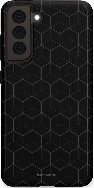 Casetastic Hoesje Geschikt voor Samsung S21 FE - Stijlvolle Beschermende Duo-layer Case - Hexago