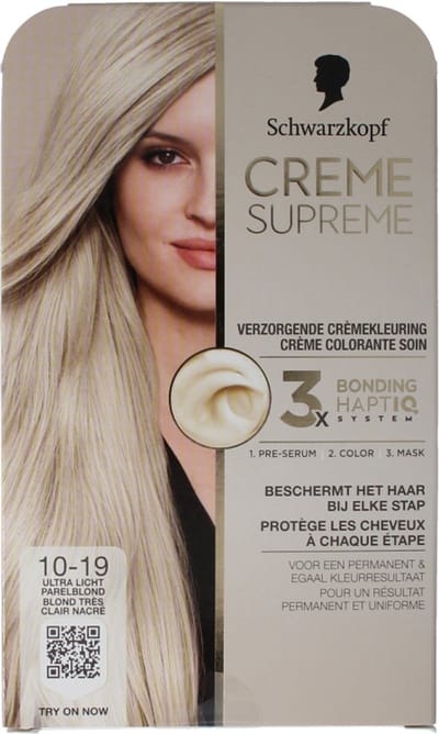 Schwarzkopf - CREME SUPREME 10-19 - Permanente Haarverf - Haarkleuring
