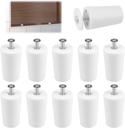10 Stuks Rolluik Stopper 40mm, Eenvoudig te Installeren Stopbuffer voor Rolluiken, Voorkomt Ongewenst Rollen van Gordijnen in de Gidsrail en op de Cover
