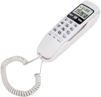 Allecto - Draadloze Telefoon - Wandmontage - Compact en gebruiksvriendelijk - Wit - Mini Vaste Telefoon - Geschikt voor thuis of kantoor - Modern d...