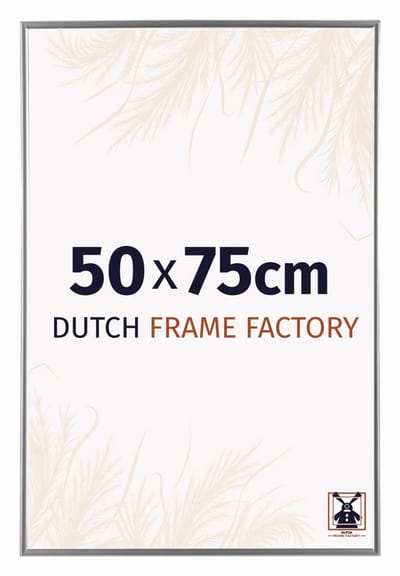 Fotolijst 50x75 cm - Kunststof - Zilver Hoogglans - Easy