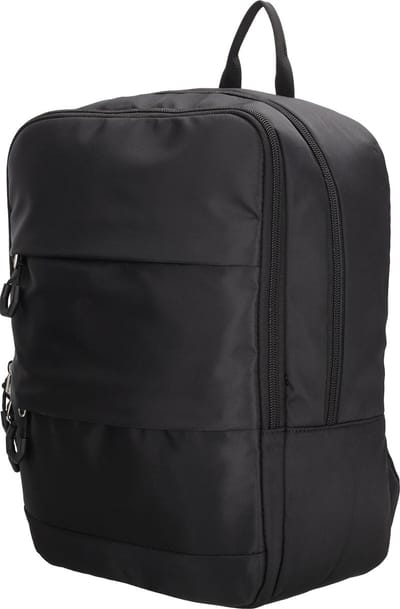 Beagles Originals Chiba Rugzak - Tablet Vak - Underseat - Geschikt voor Transavia Ryanair KLM Handbagage - Soft Feel Rugtas - Trendy - Zwart