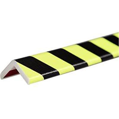 Hoekbeschermprofiel type H +, 1 m/stuk, geel/zwart, fluorescerend (bij daglicht)