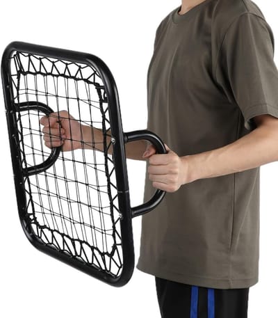 Handheld Rebounder Springback Net, Handheld Football Door Goalkeeper Training Equipment Football Door (Black)