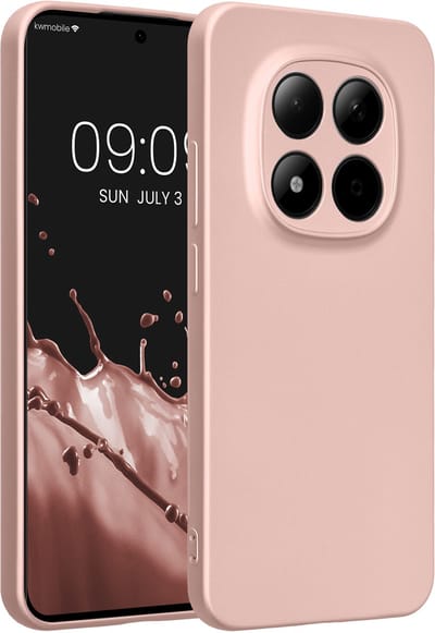 kwmobile metallic telefoonhoesje van TPU - geschikt voor Xiaomi Redmi Note 15 Pro 5G - Flexible case voor smartphone - In metallic roségoud