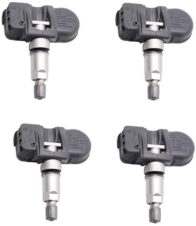 Dailygoods- Bandenspanningssensor 433MHz - Compatibel met Ch*ry*sler/D0d*ge/J*e/ep - 4 stuks - Grijs/Zilver - Slijtvast materiaal - TPMS-sensor