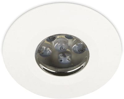 Kwazar Luminaire - Inbouwspots LED - Plafondspots - LED-spots 230V - Plafondspots - voor badkamer, keuken, woonkamer, rond, 6000K, 0,5W, IP65, koud wit, Wezyr wit