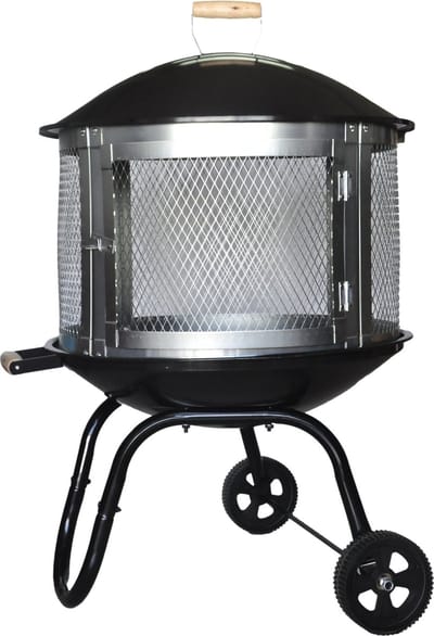 MaxxGarden Tuinhaard Grieks Acropolis - Terrashaard - Vuurkorf - Terrasverwarmer - Terrasverwarming - Sfeerhaard - Verrijdbaar - 70x70x100 cm
