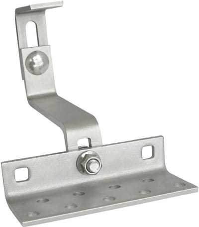 Dakhaken Zonnepanelen - Bevestiging Dak - Zonnepanelen Monteren - 3-voudig Verstelbaar - 14x3x10 cm - Zilver