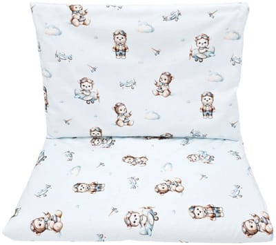 Printed cotton bedding - 2-piece 135x100 cm PILOT BEAR