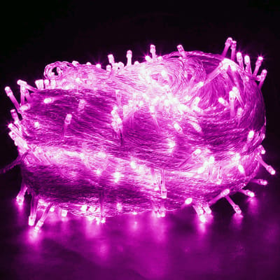 Rosnek 10m 100 LEDs Roze Licht LED Lichtsnoer - KerstverLichting met 8 Modes - Koppelbare - Kerstdecoratie voor Binnen & Buiten