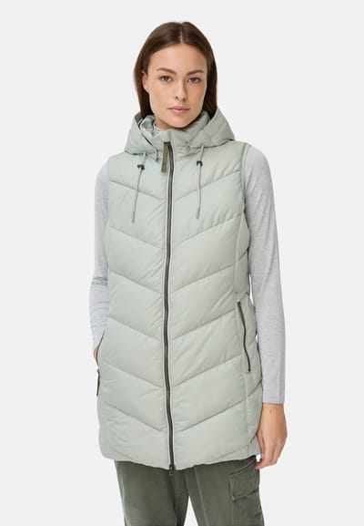 camel active Vest met afneembare capuchon - Maat womenswear-34 - Salie