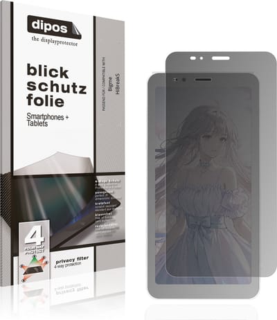 dipos – Matte Privacy Screenprotector geschikt voor Bigme HiBreakS | Anti-Spy Beschermfolie