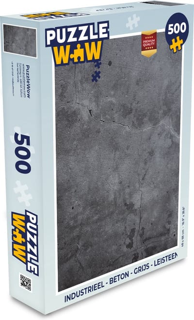 Puzzel Industrieel - Beton print - Grijs - Leisteen - Retro - Legpuzzel - Puzzel 500 stukjes