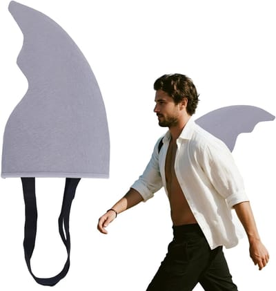 Verstelbare Haai Vin Kostuum Accessoires voor Kinderen en Volwassenen voor Halloween, Cosplay en Strandspellen