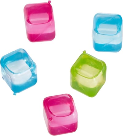 Famanu - Herbruikbare ijsblokjes set van 30 stuks in blauw, roze, groen, oranje en paars