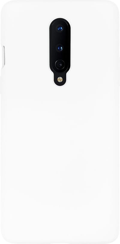 BMAX Siliconen hard case hoesje geschikt voor Oneplus 8 - Hard Cover - Beschermhoesje - Telefoonhoesje - Hard case - Telefoonbescherming - Wit