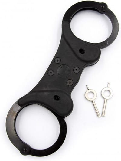 Mister B Cuffs - Double Lock Rigid Steel - Politiehandboeien - Zwart