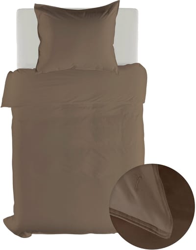 Yellow Dekbedovertrek Suite Zermatt - Twill Katoen - Plaza Taupe - 140x200-220 cm - 100% Twill Katoen - Eenpersoons