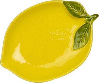 Clayre & Eef Schaal Citroen Ø 15 cm Geel Keramiek
