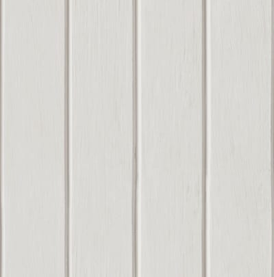 Behang - Houten Panelen - Lambrisering - Lichtgrijs - Modern Scandinavisch - Woonkamer Slaapkamer Kinderkamer - Vliesbehang - 0,53 x 10,05 M - Happy