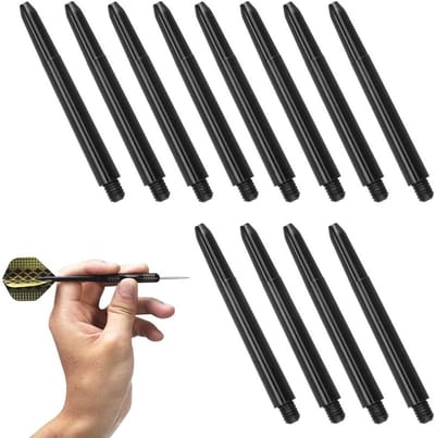 100 Stuks Zwarte Dartpijlen met Standaard 2BA Draad en Plastic Dartvleugels voor Soft en Steel Darttips