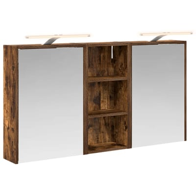 vidaXL - Badkamerkast - set - 3 - st - 116 - x - 16 - x - 62,5 - cm - Bewerkt - hout