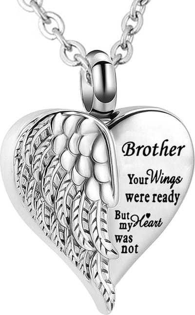 Luxe Ashanger - met Ketting - Voor As, Haren of Parfum - Assieraad - As Ketting - Gedenksieraad - Urn - Incl. As vuller en Opbergzakje -Brother Heart