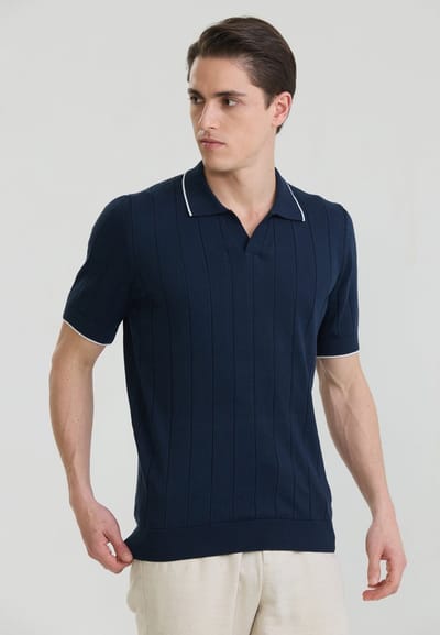 Felix Hardy Polo Shirt Korte Mouwen 100% Katoen Heren Navy - M