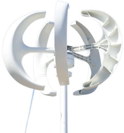 Verticale Windturbine - Windmolen Generator - Energie Opwekken - Stille Werking - 48V - Wit