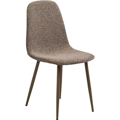 House Nordic Eetkamerstoel Stockholm - Lichtbruin Stof - Set van 2