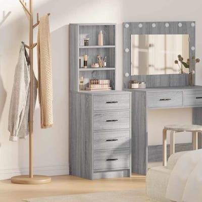 vidaXL - Highboard - Grijs - sonoma - 40 - x - 41 - x - 135 - cm - Bewerkt - hout