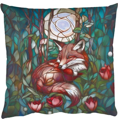 Sierkussens - Kussentjes Woonkamer - 50x50 cm - Vos - Mozaïek - Bos - Maan
