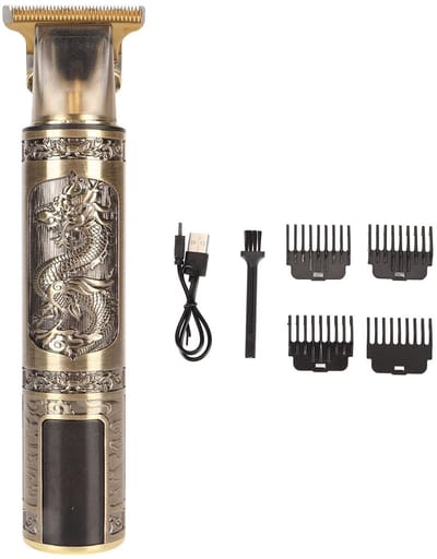 Dailygoody - Elektrische Tondeuse - Compacte Kapsel Clipper - USB Oplader - Drakenpatroon - Voor Mannen en Vrouwen - Stijlvol Design