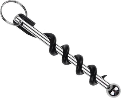 Draagbare Wijnopener - Mini Kurkentrekker - Fles Openen - Met Sleutelhanger - 68 x 33 cm - Zwart