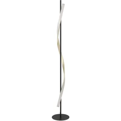 EGLO LED vloerlamp CONAPRATO, zwart/messing, 150 cm, CCT