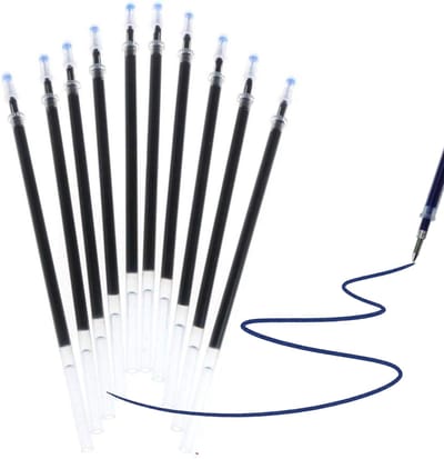 10 stuks Gelpen Navullingen 0.5mm – Zwart Blauw Rood – Vulpennen Inktvullingen voor Schrijven Kantoor School