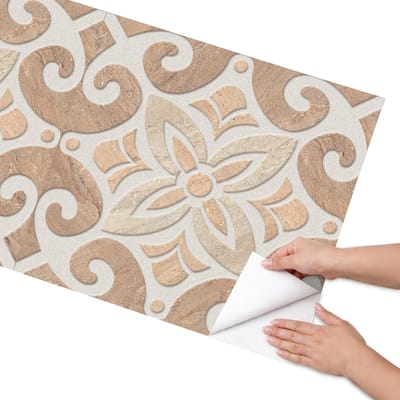 Coloray Meubel Wrap Folie - Bruin Meubelfolie - 65x130 cm - Meubelfolie Zelfklevend Rustiek patroon - Wrapfolie Keuken - Rustiek Meubelfolie - Decoratiefolie - Tafeldecoratie - Achtergronden en patronen