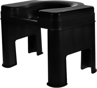Toiletkruk - Potty kruk Voetenbankje - Badkamercomfort verbeteren - Ergonomisch ontwerp - 265 cm hoog - Zwart