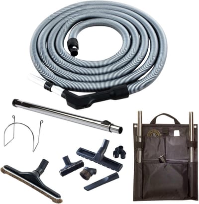 Complete Aanzet-Uit Centrale Stofzuigerslang Set met Accessoires (9,1m)
