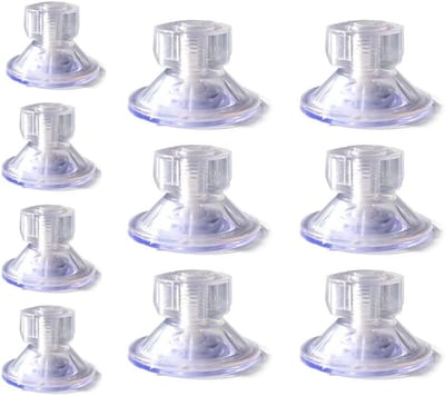 Set van 10 zware PVC zuignappen voor bevestiging van lampetten en organizers in camper, keuken en badkamer met 2 bungeekoorden